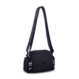 Nas Bag Kadın Spor Çok Gözlü Su Geçirmez Hafif Mini Çanta Siyah  ( 22x16 cm )