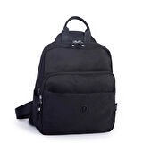 Nas Bag Kadın Çok Gözlü Su Geçirmez (water proof ) Ultra Hafif Sırt Çantası Siyah 