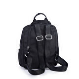 Nas Bag Kadın Çok Gözlü Su Geçirmez (water proof ) Ultra Hafif Sırt Çantası Siyah 