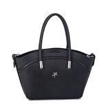 Nas Bag Kadın Mini Sepet Çanta El ve Çapraz Çanta Siyah Lopez ( 20x18cm)