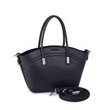 Nas Bag Kadın Mini Sepet Çanta El ve Çapraz Çanta Siyah Lopez ( 20x18cm)