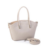 Nas Bag Kadın Mini Sepet Çanta El ve Çapraz Çanta Kum  Lopez ( 20x18cm)