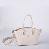 Nas Bag Kadın Mini Sepet Çanta El ve Çapraz Çanta Krem  Lopez ( 20x18cm)