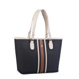 Nas Bag Kadın Omuz Çantası Spor Şık Ayarlanabilir Omuz Askılı Siyah Kum Taba  Lacst (33x27x12 cm )
