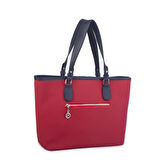 Nas Bag Kadın Omuz Çantası Spor Şık Ayarlanabilir Omuz Askılı  Kırmızı Lacivert Beyaz   Lacst (33x27x12 cm )