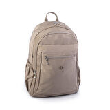 Nas Bag Unisex Büyük Boy Su Geçirmez (waterproof) Hafif Sırt Çantası Çok Gözlü Vizon 