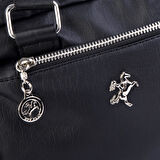 Nas Bag Kadın Çapraz Çanta Çok Gözlü Siyah Yıkamalı ( 26x17 cm)