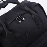 Nas Bag Unisex Sırt ve El Çantası Büyük Boy Su Geçirmez Sırt Çantası (29x40 cm ) Siyah 