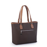 Nas Bag Kadın Omuz Çantası Spor Şık Ayarlanabilir Omuz Askılı Kahve Taba Kum  Lacste  (33x27x12 cm )