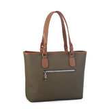 Nas Bag Kadın Omuz Çantası Spor Şık Ayarlanabilir Omuz Askılı Haki Taba Kum  Lacste  (33x27x12 cm )