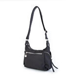 Nas Bag Kadın Çapraz Çanta Siyah  Buzzy ( 26x21x15 cm)
