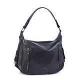 Nas Bag Çok Gözlü Kadın Omuz ve Çapraz Çanta (33x25 cm ) Siyah  Victoria