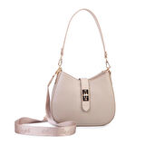 Nas Bag Kadın Oval Omuz ve Çapraz Çanta Kum Victoria