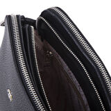 Nas Bag Kadın Omuz ve Çapraz Zincirli ve Uzun Çift Askılı (20x15 cm) Siyah Lopez