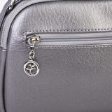 Nas Bag Kadın Çok Gözlü Mini El ve Çapraz Çanta Gri  Victoria