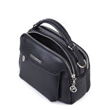 Nas Bag Kadın Çok Gözlü Mini El ve Çapraz Çanta Siyah  Lopez