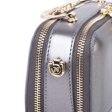 Nas Bag Kadın Mini El ve Çapraz Çanta Gri  (en :18 cm  boy:10 cm) 