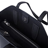  Nas Bag Kadın  Büyük Boy Omuz Çantası Çapraz Askılı Siyah Lopez