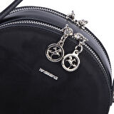 Nas Bag Mini Kadın El ve Çapraz Çanta (17x17 cm) Siyah  Süet