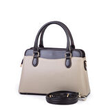 Nas Bag Şık  Kadın Midi El ve Omuz Çanrası Kum Kahve Liza