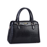 Nas Bag Şık  Kadın Midi El ve Omuz Çanrası Siyah Lazer