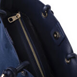  Nas Bag Hafif  Kadın  Büyük Boy Omuz Çantası Lacivert  Süet