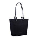  Nas Bag Hafif  Kadın  Büyük Boy Omuz Çantası Siyah  Süet