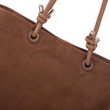  Nas Bag Hafif  Kadın  Büyük Boy Omuz Çantası Taba Süet