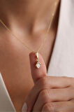 Opal Taşlı Penguen & Taşlı Yıldız Charm Bileklik