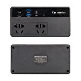 Powermaster CZ02/12V-24V 12-24 Volt 200 Watt 4 Usb + Type-C Girişli Araç Power İnverter