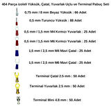 Stronger 404 Parça izoleli Yüksük, Çatal, Yuvarlak Uçlu ve Terminal Pabuç Seti