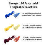 Stronger 120 Parça İzoleli T Bağlantı Terminal Seti