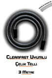 Koltuk Yıkama Makinelerine Uyumlu Cleanfast Vakum Hortumu Çelik Telli