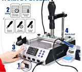 Luxury,Program Kontrollü Otomatik BGA Tamir İstasyonu Ön Isıtma Sıcak Hava Tabancası Lehim Sökme Havya Lehimleme İstasyonu