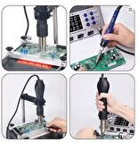 Luxury,Program Kontrollü Otomatik BGA Tamir İstasyonu Ön Isıtma Sıcak Hava Tabancası Lehim Sökme Havya Lehimleme İstasyonu