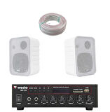 2 Hoparlör Masaj Salonu Ses Sistemi, Cafe Ses Sistemi, Spa Ses Sistemi, Hoparlör ve Amfi Hazır Set