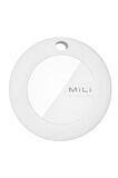 MiLi Mitag Airtag Apple Ile Uyumlu Apple Mfı Sertifikalı Akıllı Takip Cihazı Kılıfsız Beyaz
