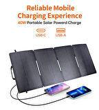 Solar Şarj 40W Güneş Enerjili Powerbank, Güç Ünitesi