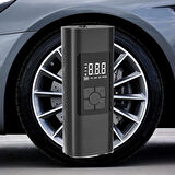 Elektrikli hava pompası, bisiklet pompası, elektrikli, 150 psi, 6000 mAh pilli hava pompası, LCD gerçek zamanlı lastik basıncı izleme, LED'li ve USB çıkışlı akülü kompresör, bisiklet, araba, basketbol Pompası