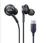 AKG Kablolu Kulaklık Type-C Bağlantı, Yüksek Ses Kalitesi, Mikrofonlu, Ergonomik Tasarım Ekstra Bass