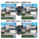 CMR64 Kablosuz güvenlik IP kamera 4K 8MP HD çift Lens Hareket Algılayıcı Akıllı Sensörlü Güvenlik Kamerası  