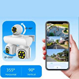 CMR 69 3 Kameralı 4G / Wifi Full HD Hareket Algılayıcılı Güvenlik Kamerası Gece / Sabah Görüşlü