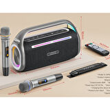 Xl-SP921 Bluetooth Hoparlör | 80W Güçlü Ses | 2 Mikrofonlu & Şarjlı Taşınabilir Ses Sistemi