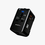 Evrensel Eu Us Au Uk Priz Fiş Çevirici Dönüştürücü Seyahat Adaptörü 2 Type-c 1 Usb Çıkışlı Adaptör