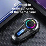 5.3 İki Telefon Uyumlu Yeni Nesil RGB Işıklı Intercom Motosiklet Kask Kulaklık Motorsiklet Intercom