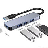 Fh25 USB-A  Çoklayıcı 4xUSB-A 3.0 Portlu Yüksek Hızlı Veri Aktarımlı Kompakt Hub Adaptör