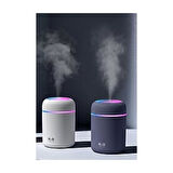 Yuvarlak İkili Hava Nemlendirici – 300 ml Ultrasonik Buhar Makinesi ve Aroma Difüzörü, Sessiz Çalışma, LED Işıklı, Ev & Ofis İçin Nem Dengeleyici