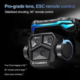 T2 Pro  Drone 4K Üç Kameralı GPS WiFi FPV 360° Engel Algılama Büyük Ekran Kumandalı Katlanabilir Drone