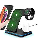 3ü 1 Arada Telefon ve Saat Akıllı Şarj Standı