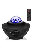 Starry Projektör Bluetooth+usb Hoparlör Lazer Işıklı Sese Duyarlı Renkli Disko Parti Lambası